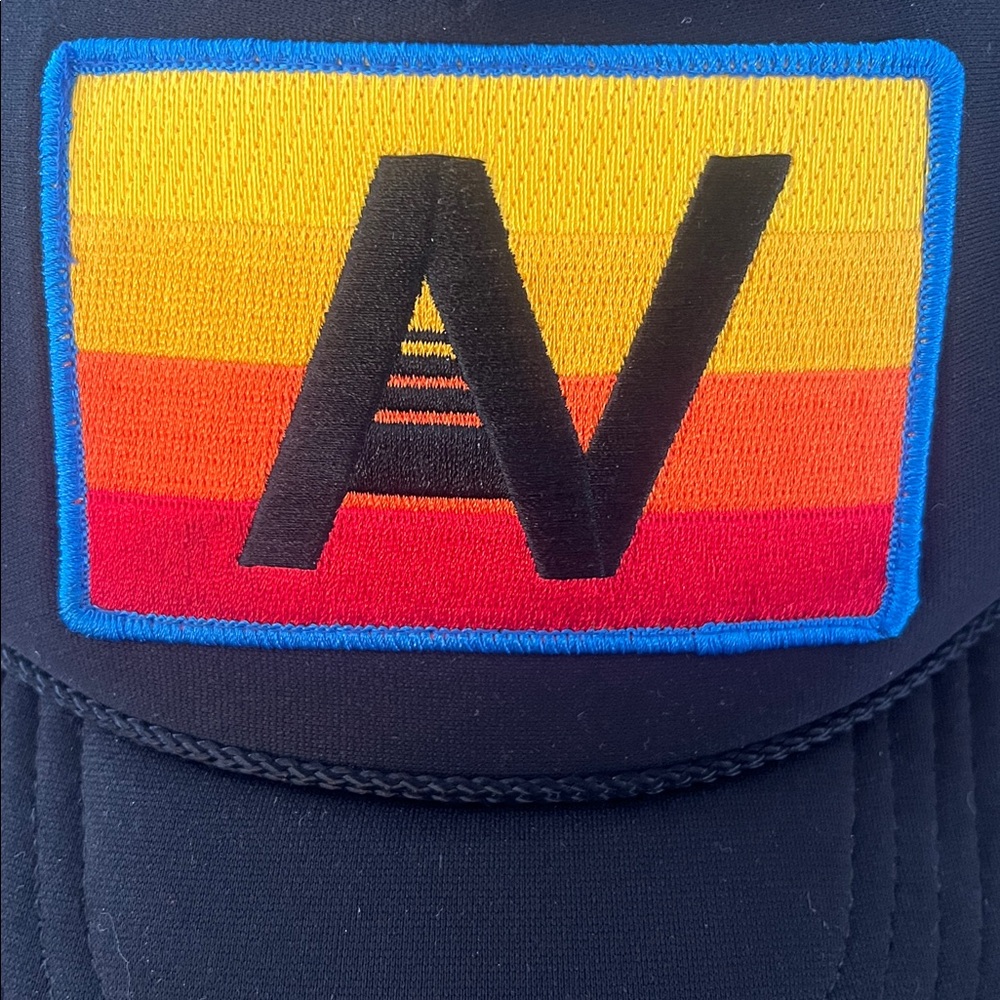 Aviator Nation Black Trucker Hat with Sunset Patch - Picture 3 of 11